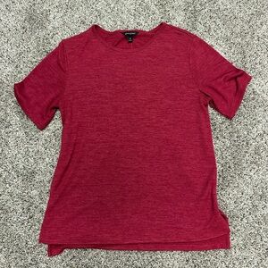 Red short sleeve blouse